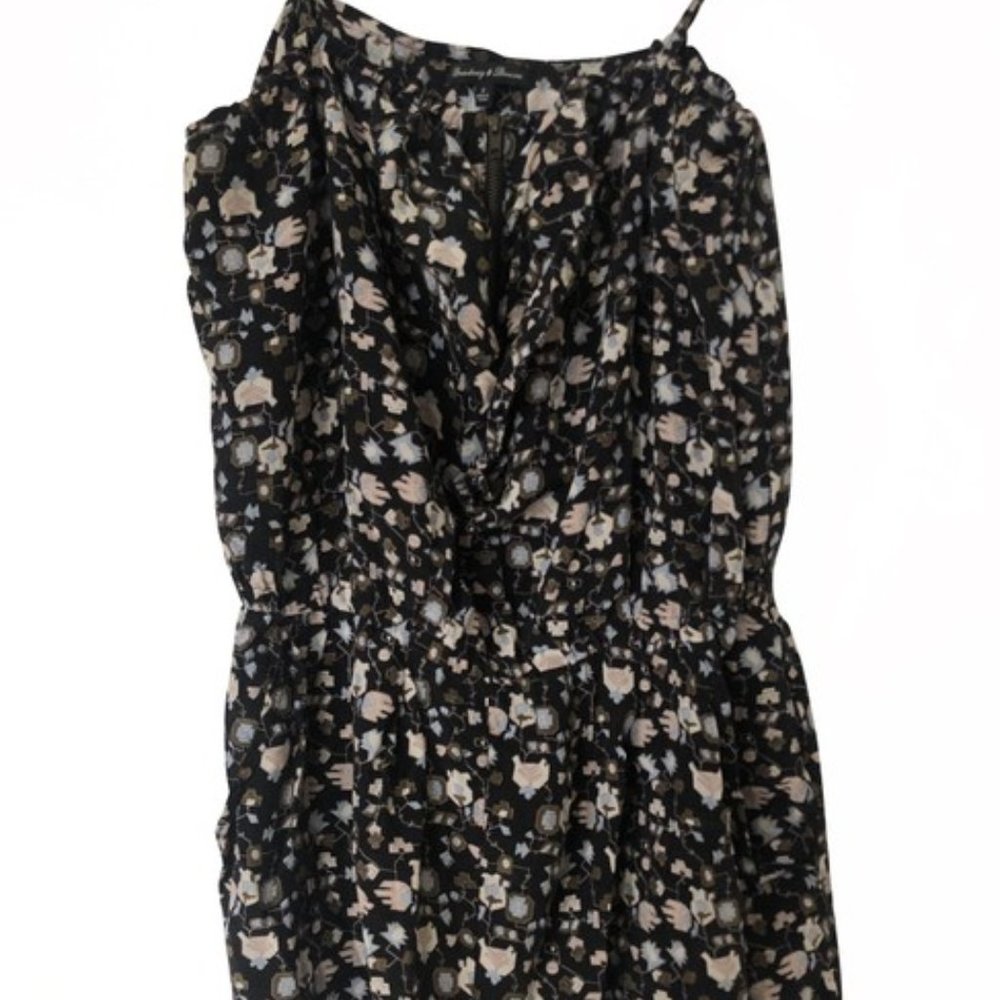 Broadway & Broome (Madewell) Black Print Romper